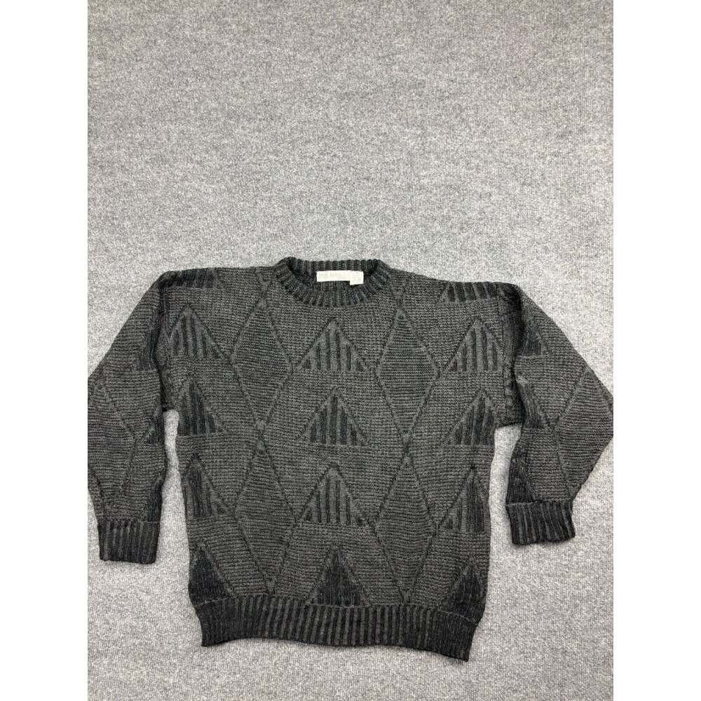 Vintage Brian MacNeil Sweater Men's XL Gray Wool Blend‎ Chunk Knit COOGI Style